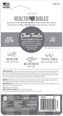 Healthy Edibles All-Natural Long Lasting Bacon Dog Chew Treats, Medium, 1 count