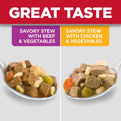 Adult Small Paws Chicken & Vegetables & Beef & Vegetables Variety Pack Wet Dog Food Trays, 3.5-oz, case of 24
