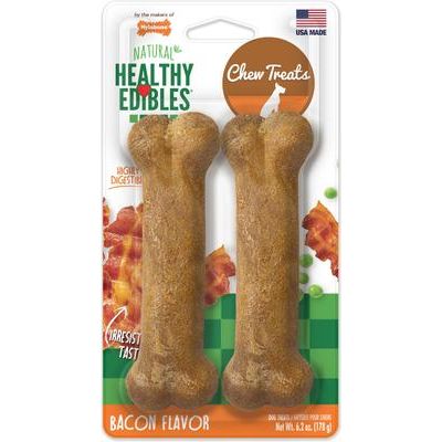 Golosinas masticables para perros de tocino de larga duración totalmente naturales de Healthy Edibles, tamaño mediano, 1 unidad