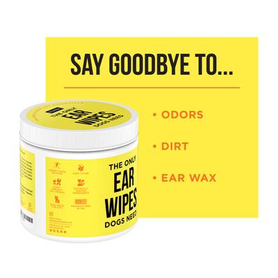 The Only Dog Ear Wipes, 100 count