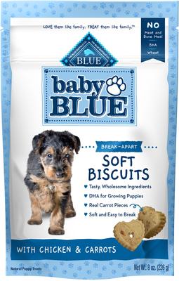 Baby Blue Soft Biscuits Natural Chicken & Carrots Puppy Treats, 8-oz bag
