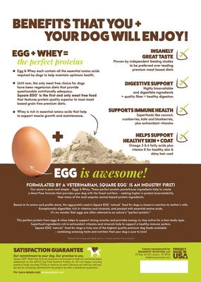 Square Egg Meat Free Formula Dry Dog Food, 4.4-lb bag