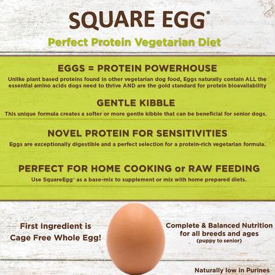 Square Egg Meat Free Formula Dry Dog Food, 4.4-lb bag