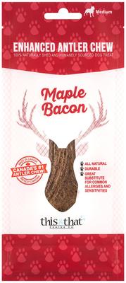 North Country Natural Shed Maple Bacon Enhanced Split Elk Antler Chew Dog Treat, Medium