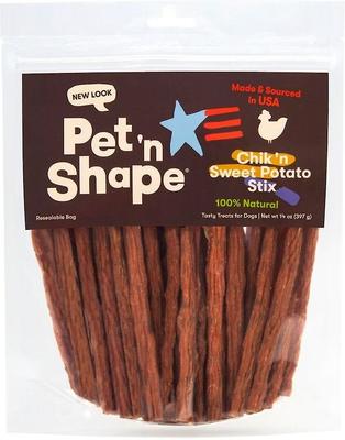 Golosinas deshidratadas para perros Chik 'n Sweet Potato Stix, bolsa de 14 oz