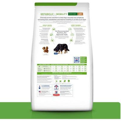 Alimento seco para perros Metabolic + Mobility j/d con sabor a pollo, bolsa de 8.5 lb