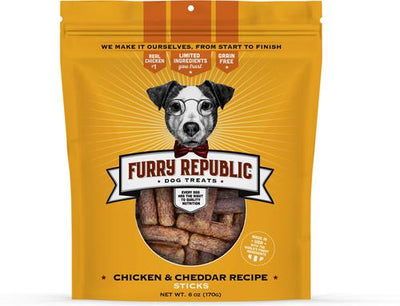 Palitos de pollo y queso cheddar, premios sin cereales para perros, bolsa de 177 g