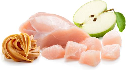 Bones Chicken, Apple & Peanut Butter Recipe Grain-Free Dog Treats, 6-oz bag