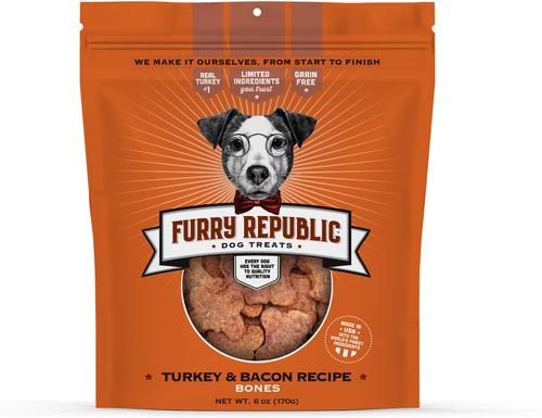 Bones Turkey & Bacon Recipe Grain-Free Dog Treats, 6-oz bag