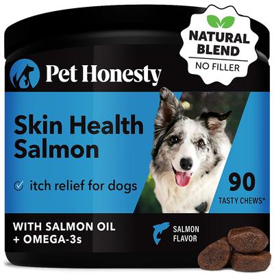 Bundle: Pet Honesty Allergy SkinHealth & Flaxseed, Omegas & Probiotics Dog Supplement, 90 count + Pet Honesty Salmon SkinHealth Snacks Skin & Coat Soft Chews Dog Supplement, 90 count