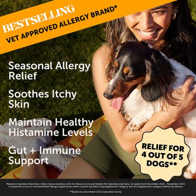 Bundle: Pet Honesty Allergy Support Immunity Strength & Digestive Health + GrassGreen Snacks Cranberry Extract with Probiotics Soft Chews Dog Supplement