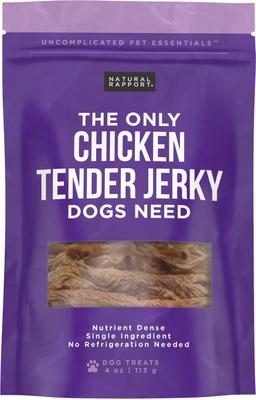 The Only Chicken Tender Jerky Dog Treats, 4-oz bag