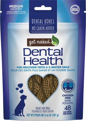 Dental Health Grain-Free Vanilla Mint Flavored Medium Dental Dog Treats, 6.6-oz bag, count varies