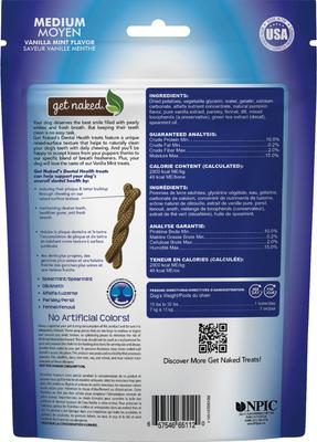 Dental Health Grain-Free Vanilla Mint Flavored Medium Dental Dog Treats, 6.6-oz bag, count varies