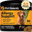 Bundle: Pet Honesty Allergy Support Immunity Strength & Digestive Health Soft Chews + Allergy SkinHealth & Flaxseed, Omegas & Probiotics Dog Supplement