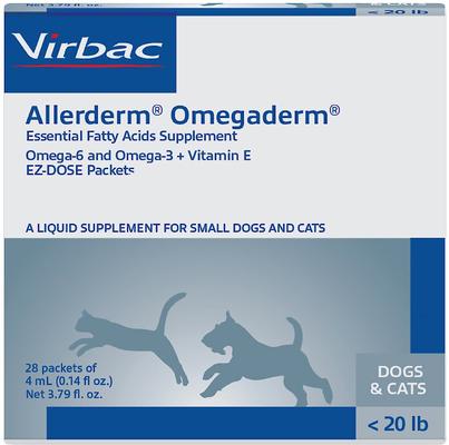 Allerderm Omegaderm Liquid Skin & Coat Supplement for Cats & Dogs, 28 count