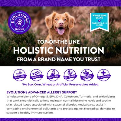 Evolutions Advanced Allergy Soft Chews Dog Supplement, 180 count