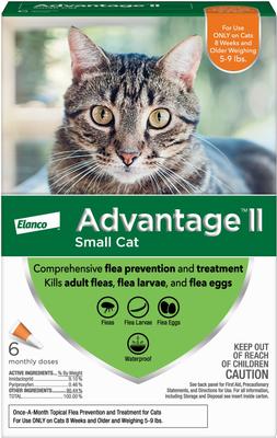 Bundle: Advantage II Flea Spot Treatment, 5-9 lbs + Elanco Tapeworm Cat De-Wormer