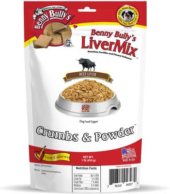 Liver Mix Crumbs & Powder Freeze-Dried Dog Topper, 1-lb bag
