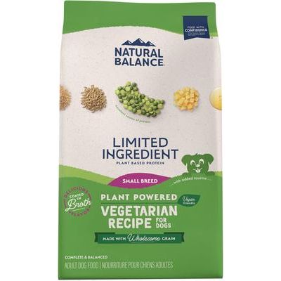 Alimento seco para perros adultos de razas pequeñas, vegetariano, con ingredientes limitados, bolsa de 12 lb