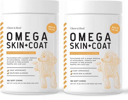 Peanut Butter Omega Skin + Coat Supplement for Dogs, 360 count