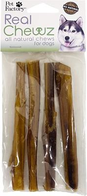 Real Chewz 6-inch Steer Sticks Chewy Dog Treats, 4 count
