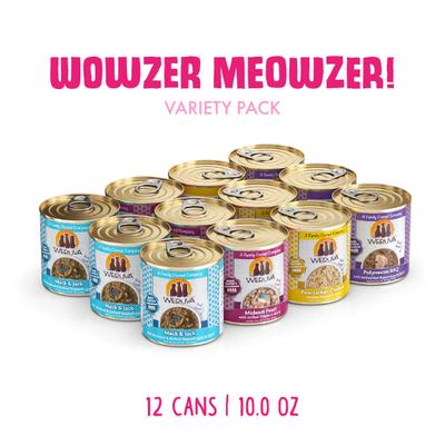 Classic Cat Food Variety Pack Wowzer Meowzer Wet Cat Food, 10-oz can, 12 count
