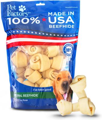 Beefhide 4-inch Natural Flavored Dog Bones, 18 count