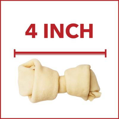 Beefhide 4-inch Natural Flavored Dog Bones, 18 count