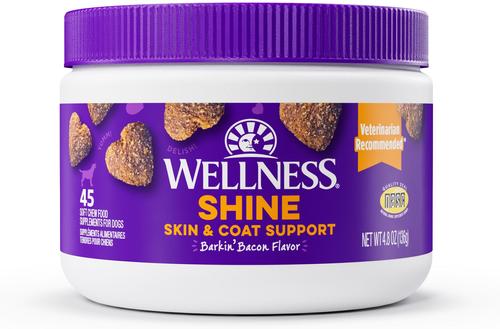 Shine Skin & Coat Bacon Flavor Chew Supplements for Dogs, 45 count