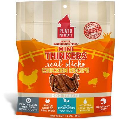 Mini Thinkers Real Sticks - Premios para perros con receta de cordero, bolsa de 177 g