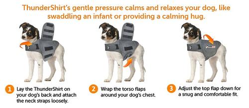Bundle: ThunderShirt Classic Anxiety & Calming Vest, Heather Grey, XX-Small + ThunderWunders Hemp Dog Chews