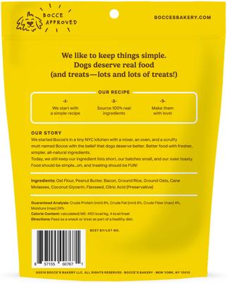 Bac'n Nutty PB & Bacon Training Bites Dog Treats, 6-oz bag