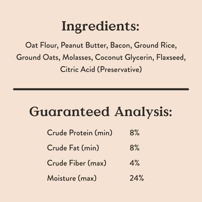 Bac'n Nutty PB & Bacon Training Bites Dog Treats, 6-oz bag