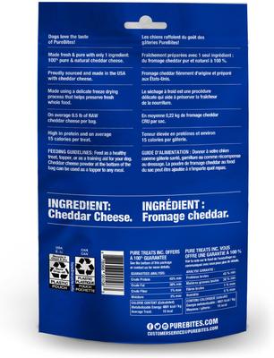 Bundle: Variety Pack - PureBites Beef Liver Freeze-Dried Raw Dog Treats, 4.2-oz bag, Cheddar & Beef & Cheese Flavors