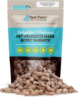 Beef Freeze-Dried Raw Dog & Cat Treats, 4-oz bag