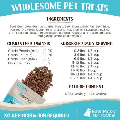 Beef Freeze-Dried Raw Dog & Cat Treats, 4-oz bag