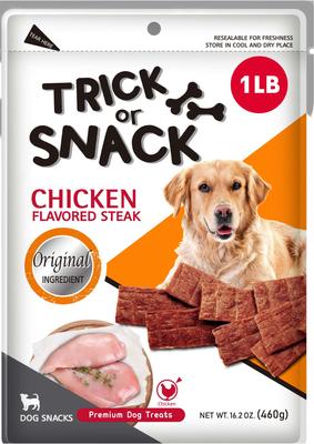 Deliciosas golosinas de pollo ahumado natural, suaves, tiernas, nutritivas y saludables para perros, bolsa de 1 lb