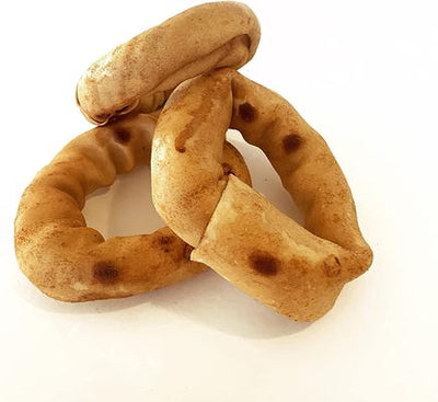 American Beefhide 3-inch Donuts Chicken Flavored Chewy Dog Treats, 8 count