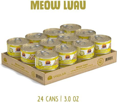 Meow Luau with Mackerel & Pumpkin Grain-Free Canned Cat Food, 3-oz, case of 24