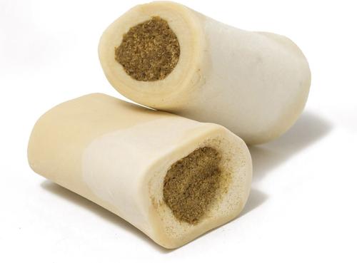 Stuffed Shin Bone Dog Treat, Peanut Butter, 5-in, bundle of 2