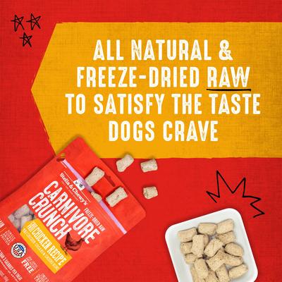 Bundle: Stella & Chewy's Carnivore Crunch Grass-Fed Beef Recipe + Cage-Free Chicken Recipe Freeze-Dried Dog Treats, 3.25-oz bag, bundle of 2