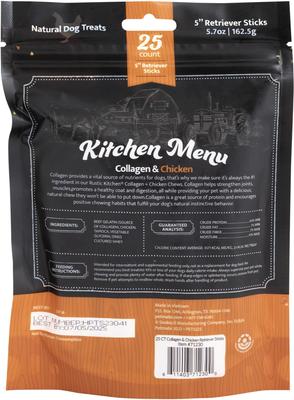 Collagen Retriever Sticks Chicken Flavored Dog Treat, 25 count