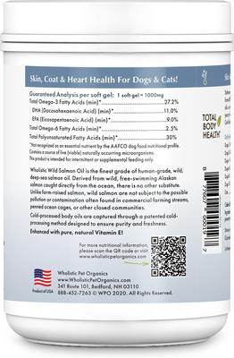 Wild Salmon Oil Gel Capsule Supplement for Dogs & Cats, 300 count