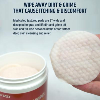 Bundle: Pet MD Chlorhexidine Antiseptic Wipes, 50 count + Davis Chlorhexidine Dog & Cat Spray, 8-oz bottle