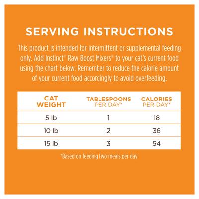 Alimento liofilizado para gatos Raw Boost Mixers con receta sin cereales para la salud digestiva, bolsa de 157 g