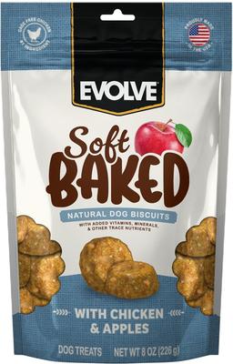Soft Baked Chicken & Apple Recipe Crunchy Dog Treats, 8-oz bag