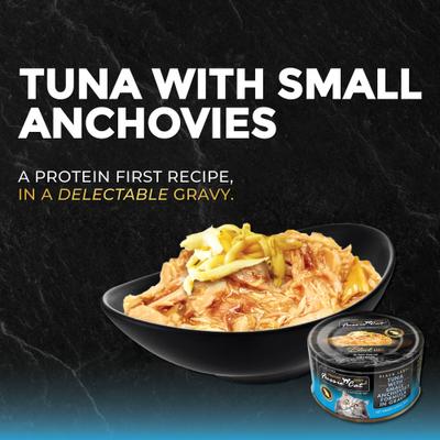 Tuna with Small Anchovies in Gravy Wet Cat Food, 2.82-oz can, case of 24