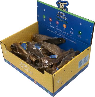 ¡Crunchy Ears - Golosinas masticables de búfalo con miel natural para perros, 15 unidades!