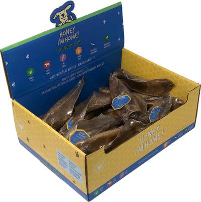 ¡Crunchy Ears - Golosinas masticables de búfalo con miel natural para perros, 15 unidades!